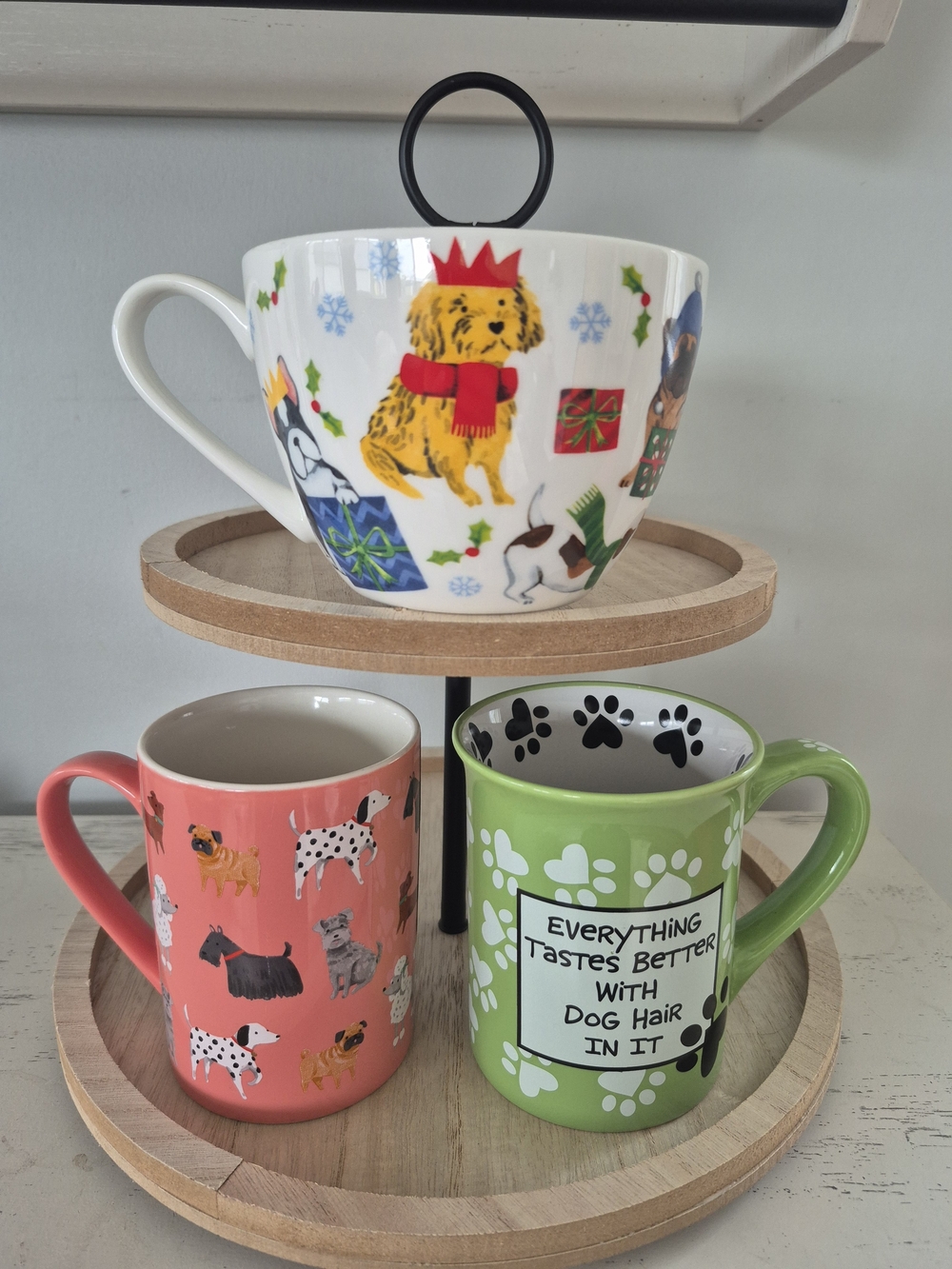 Cute Dog Lover Novelty Coffee Mug Set Tier Bundle 3pc